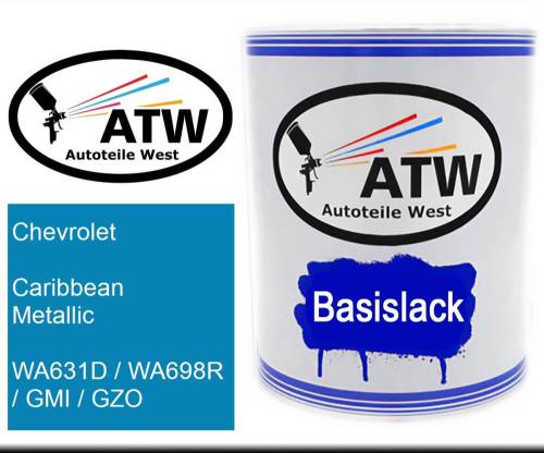 Chevrolet, Caribbean Metallic, WA631D / WA698R / GMI / GZO: 1L Lackdose, von ATW Autoteile West.